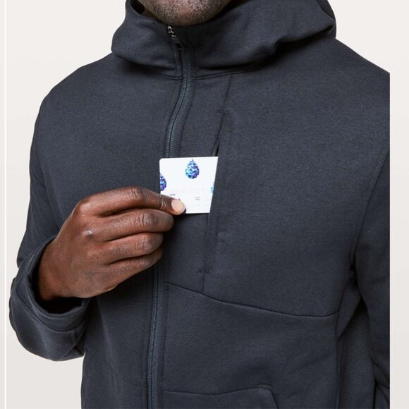 Lululemon City Sweat Zip Hoodie *Thermo Heathered Nautical Navy Size XL - Picture 5 of 10